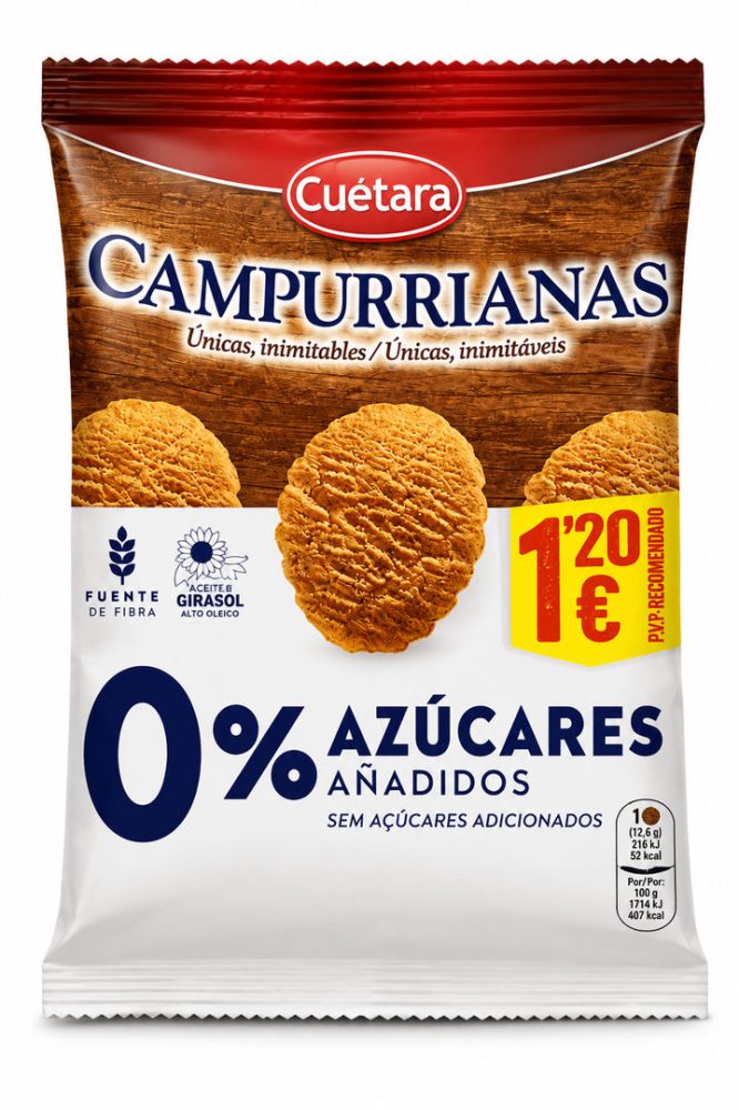 BOLACHA MINI CAMPURRIANAS O% AÇ (cx.7x132gr) CUETARA