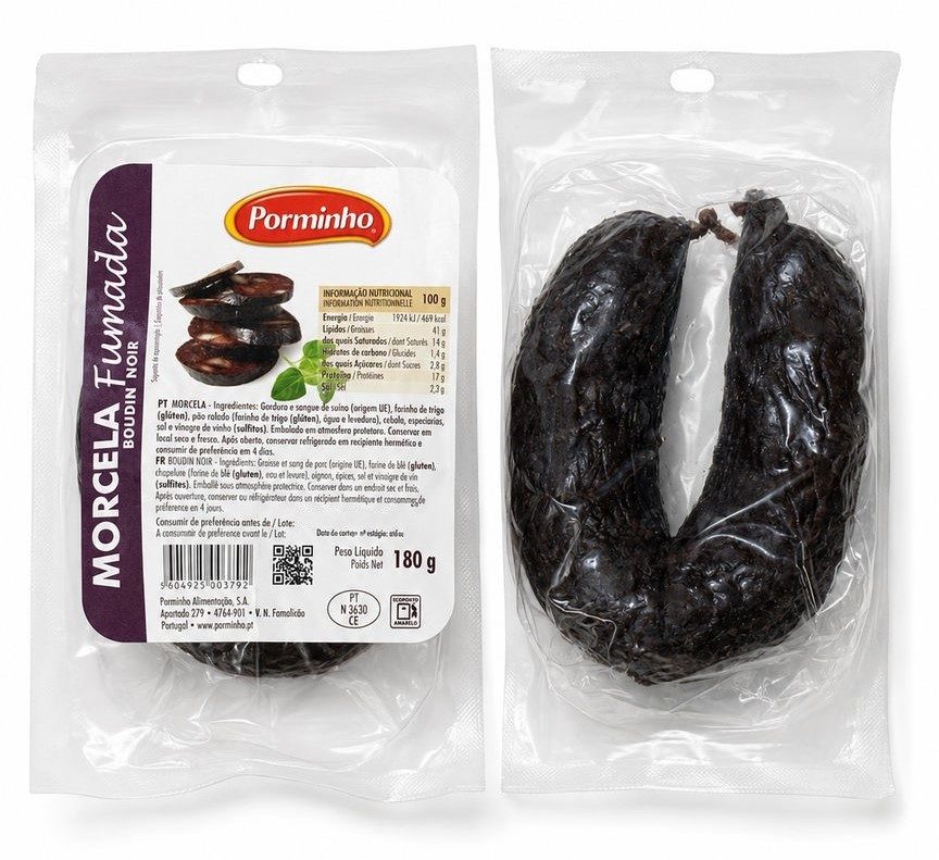 MORCELA FUMADA 1X1 (CX 15X180 GR) PORMINHO