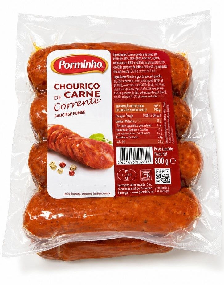 CHOURIÇO COLORAU EMB. 800gr (cx6un) - PORMINHO