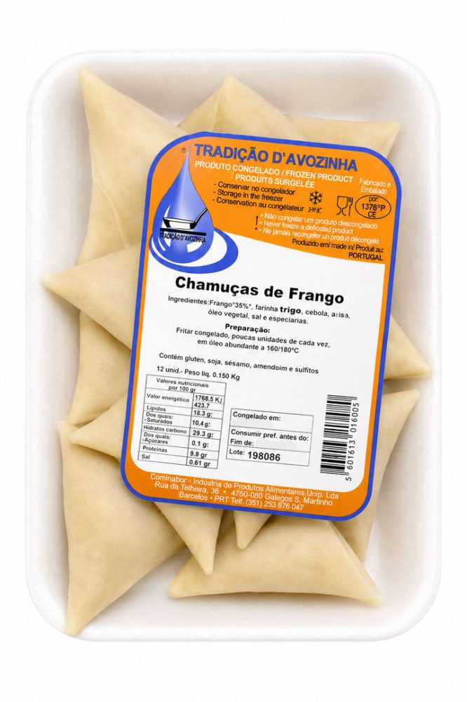 CHAMUÇAS FRANGO (cx.10cv X 12un) AVOZINHA