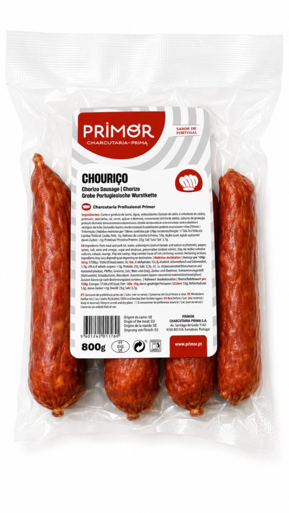 CHOURIÇO CORRENTE EMB. 800GR  (cx.10un) PRIMOR