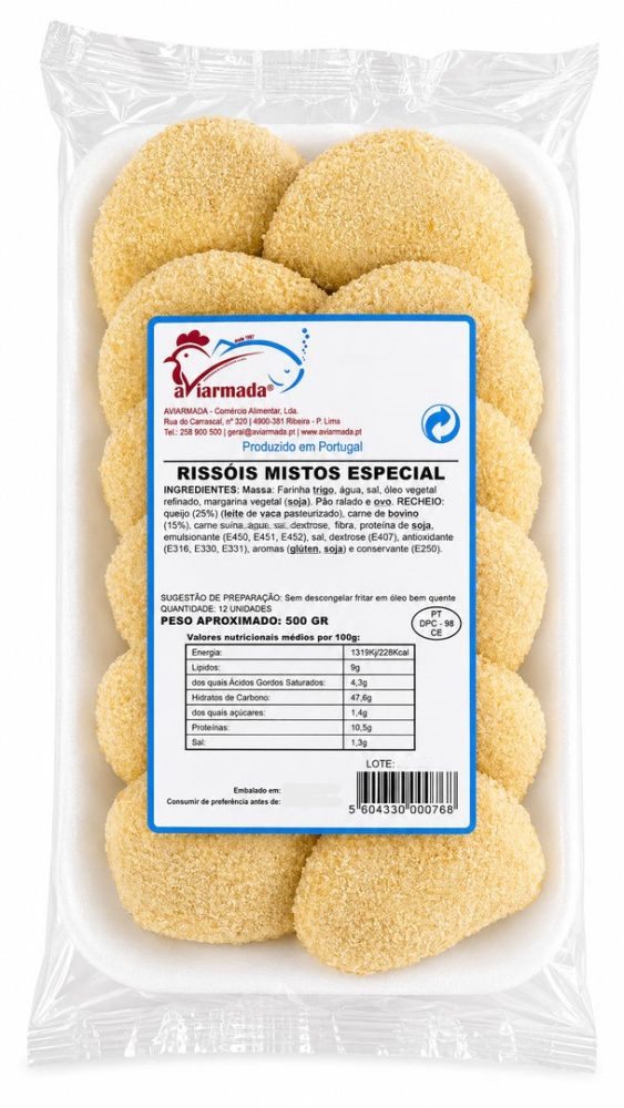 RISSOIS MISTOS ESPECIAL(cx.6 cov) AVIARMADA