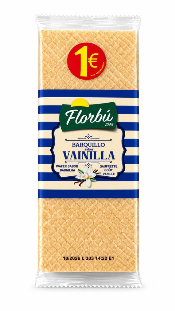 EURO - BARQUILLO / WAFER BAUNILHA (CX:14x200gr) FLORBU