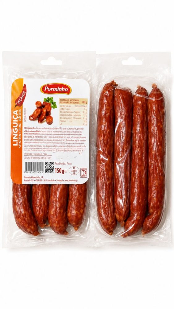 LINGUIÇA PICANTE EMB. CX:20x150gr - PORMINHO
