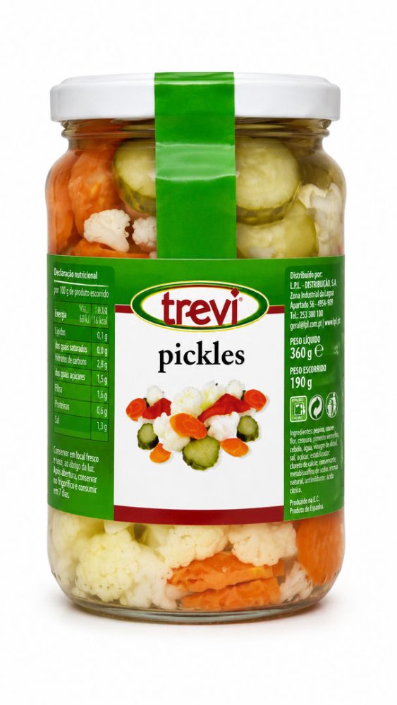 PICKLES FRASCO 12X360GR *TREVI*