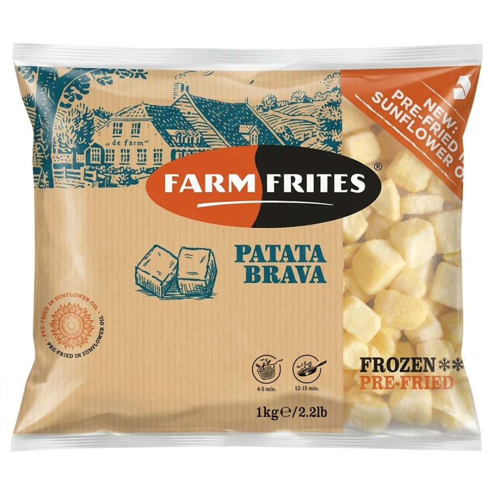 BATATA PRE-FRITA BRAVA (CUBOS) cx.12X1kg - FARM