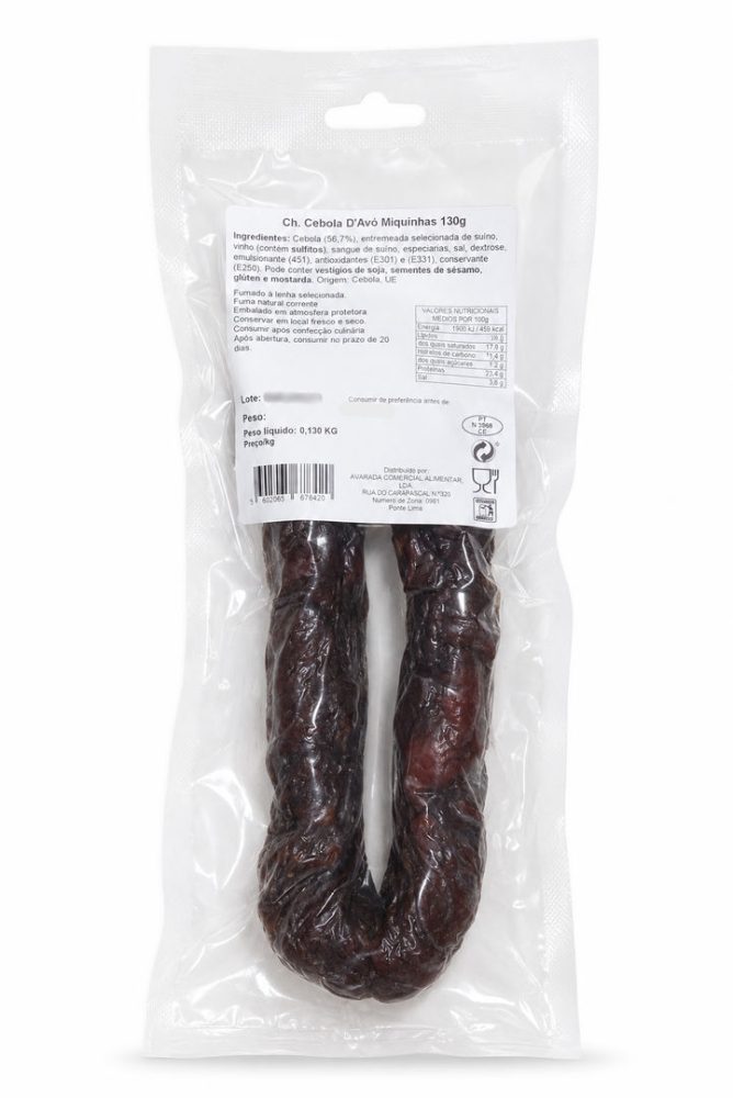 CHOURIÇO CEBOLA D`AVO MIQUINHAS 1X1