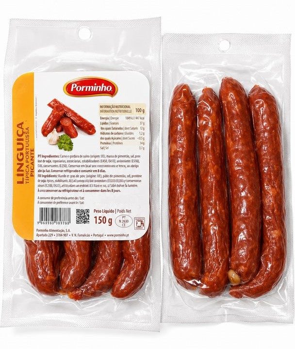 LINGUIÇA EMB. 150gr (cx.20x150gr) PORMINHO