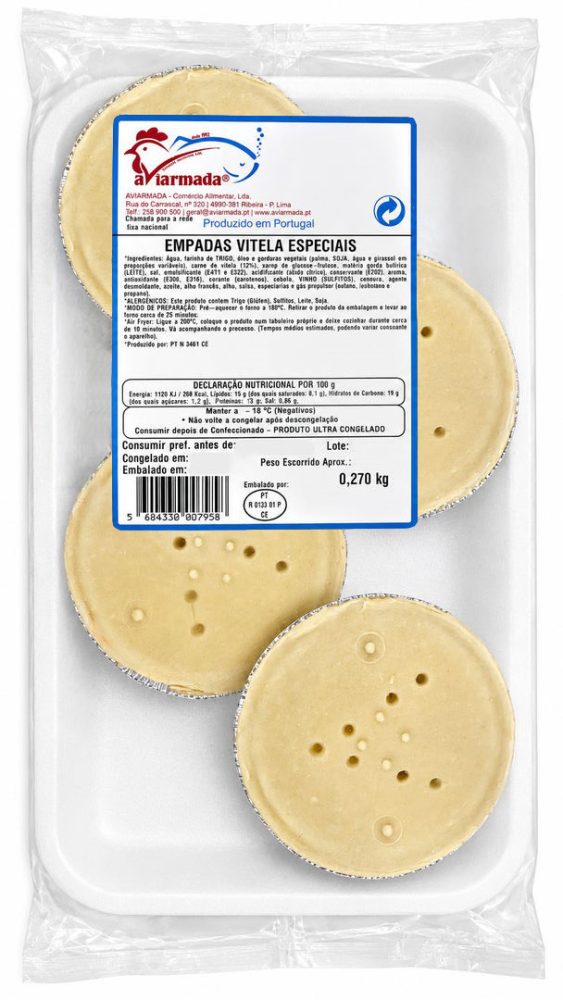 EMPADAS VITELA ESPECIAL (cx:6cv X 270gr) AVIARMADA